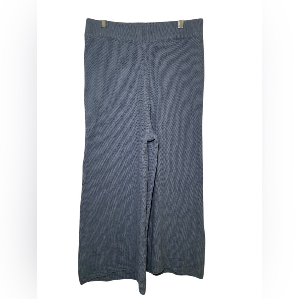 Sister Soul Blue Cotton Linen Blend Knit Vega Lounge Pants Size 2 - Picture 2 of 6